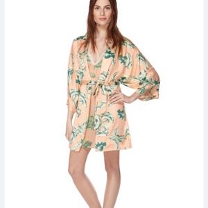 The Webster Collection Silky Flamingo Robe